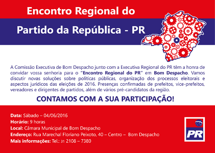 Convite - Encontro Regional PR em Bom Despacho 2