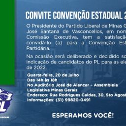 Convenção estadual PL Minas Gerais 2022